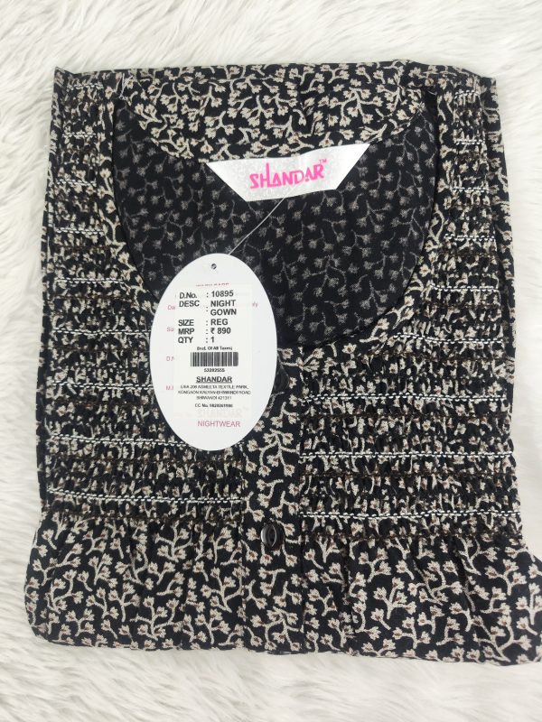 Nighties.Spun Nighties - XL Size - Alpine Cloth - Black Color