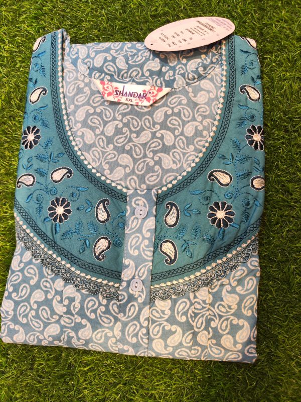 Nighties.Spun Nighty - XXL Size - Basic Spun Cloth - Rama Green Color