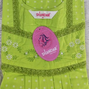 Spun Nighty - M Size - Cotton Mixed - Green Color