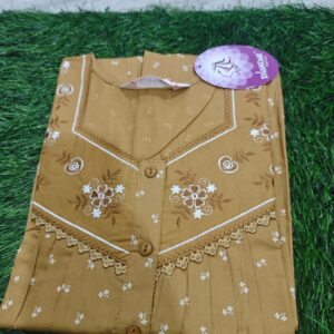 Spun Nighties -Yellow colour - cotton mixed spun