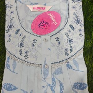 Spun Nighties -SKy Blue colour -Crush Spun
