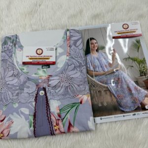 Reyon Cloth Designer Nighties Lavender L size Nighty